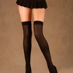 Opaque Thigh Hi - Black Hosiery & Garters Elegant Moments