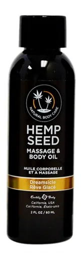 Hemp Seed Massage and Body Oil - Dreamsicle 2 Fl. Oz./ 60ml Lubes & Essentials Earthly Body