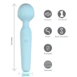 Grace Bendable Vibrating Pleasure Wand - Blue Vibrators Maia Toys