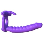Fantasy C-Ringz Silicone Double Penetrator Rabbit - Purple Vibrators Pipedream