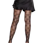 Bow Babe Net Tights O/s - Black Hosiery & Garters Leg Avenue