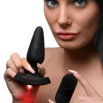 Laser Fuck Me Anal Plug with Remote Control - Small Vibrators XR Brands