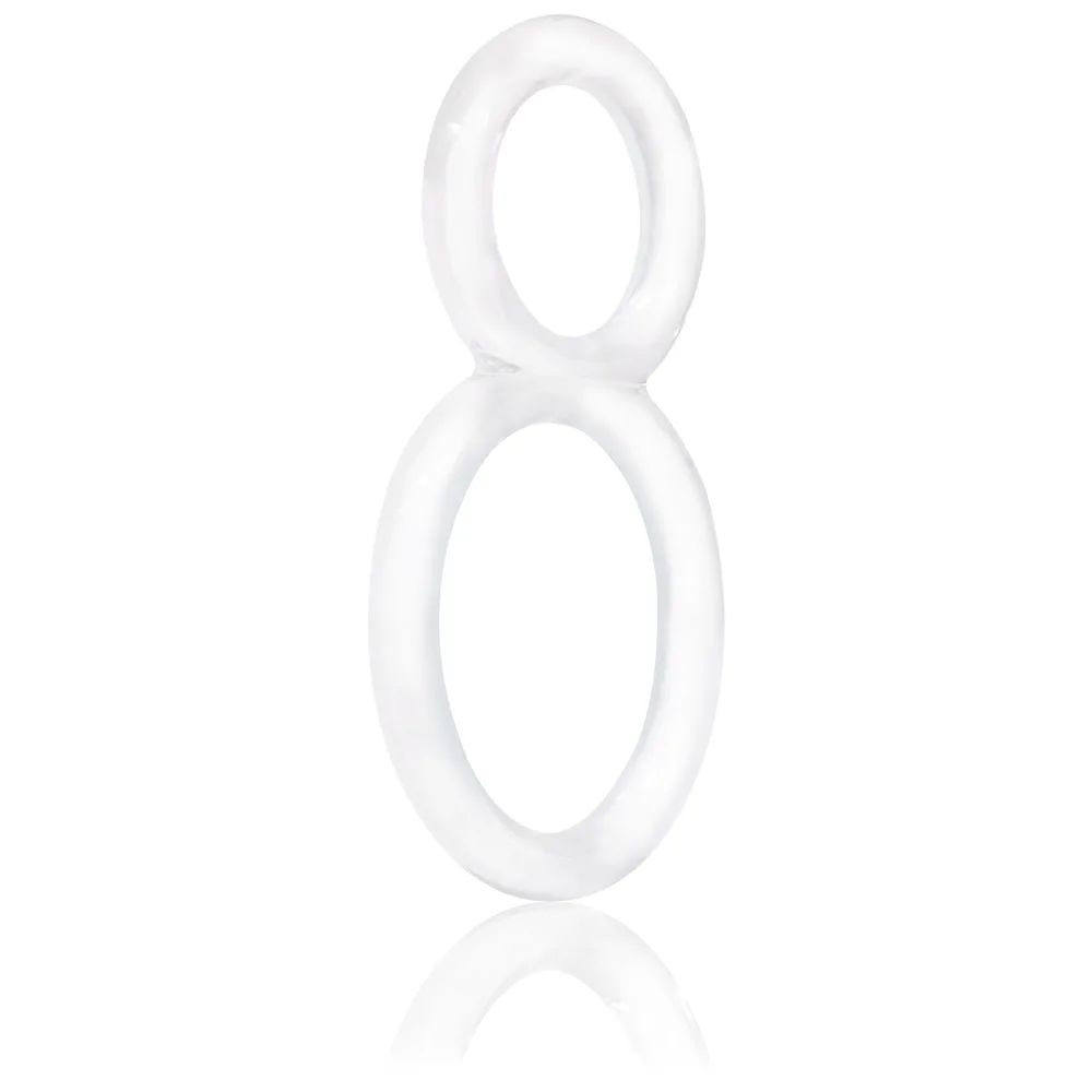 Ofinity Double Ring - Clear Cockrings | Cockrings W/Dual Straps Screaming O
