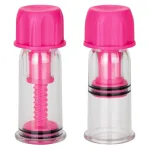 Nipple Play Vacuum Twist Suckers - Pink BDSM & Kink CalExotics