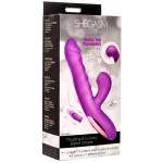 Thrust Wave Thrusting and Sucking Rabbit Vibrator - Purple Vibrators XR Brands