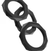 Fantasy C-Ringz Silicone Designer Stamina Set Black Enhancers Pipedream