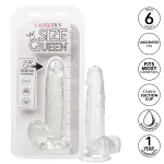 Size Queen 6 inch/15.25 Cm - Clear Dildos CalExotics