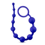 Luxe Silicone 10 Beads - Indigo Anal Play Blush