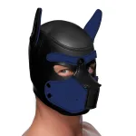 Spike Neoprene Puppy Hood - Blue BDSM & Kink XR Brands