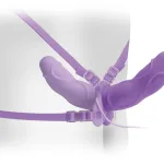 Fetish Fantasy Elite Vibrating Double Delight Strap-on - Purple Dildos Pipedream
