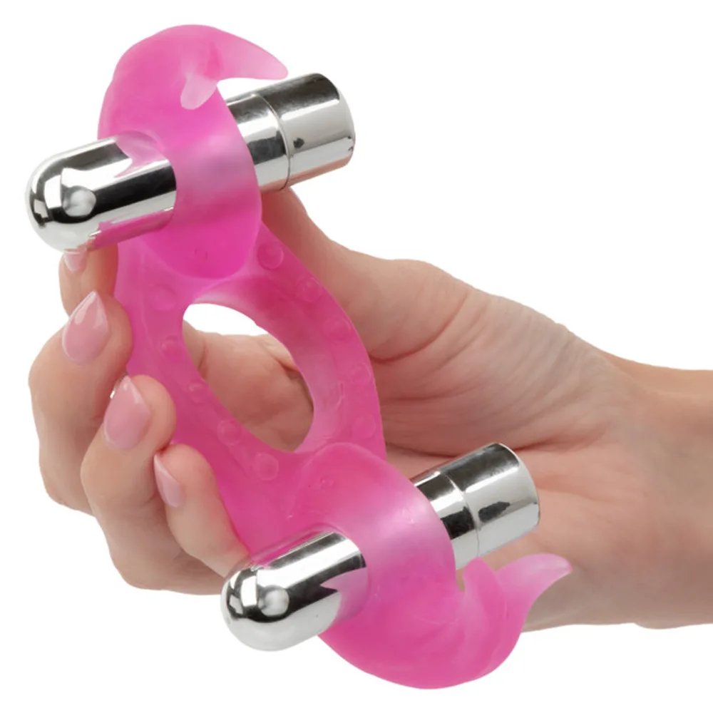 Silicone Triple Orgasm Erection Enhancer Pink Rechargeable - Image 4