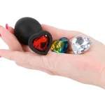 Glams Xchange Heart - Medium - Black Anal Play nsnovelties