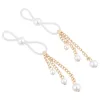 Pearl Nipple Ties - Gold/white Nipple Stimulators | Nipple Clamps Non-Vibrating Sportsheets