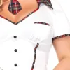 Plus Boarding School Flirt Costume - 1x/2x - White / Red Costumes Leg Avenue