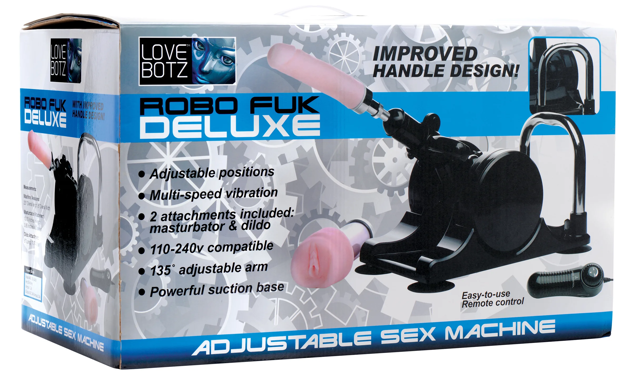 Lovebotz Robo Fuk Deluxe Adjustable Sex Machine Anal Play XR Brands