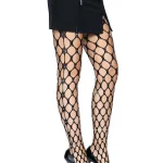 Rhinestone Pothole Net Tights - One Size - Black Hosiery & Garters Leg Avenue