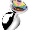 Rainbow Prism Heart Anal Plug - Medium Anal Play XR Brands