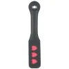 12 Inch Leather Impression Paddle - Heart BDSM & Kink Sportsheets