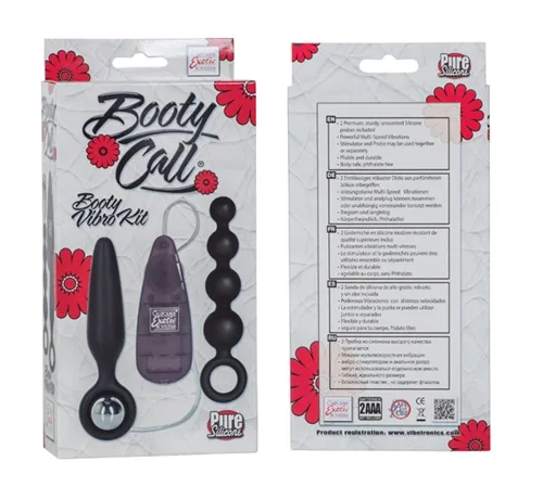 Booty Call Booty Vibro Kits - Black Anal Play CalExotics
