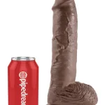 King Cock 10-Inch Cock With Balls - Brown Dildos Pipedream