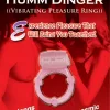 Humm Dinger Vibrating Penis Ring Clitoral Stimulator - Magenta Cockrings | Cockrings W/Clit Stimulators Hott Products