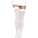 Opaque Thigh Highs - One Size - White Hosiery & Garters Leg Avenue