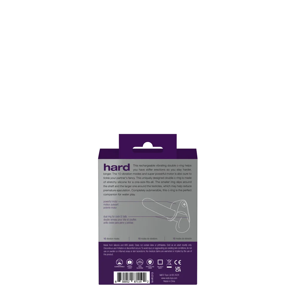 Hard Rechargeable C-Ring - Purple Festival & Rave VeDO