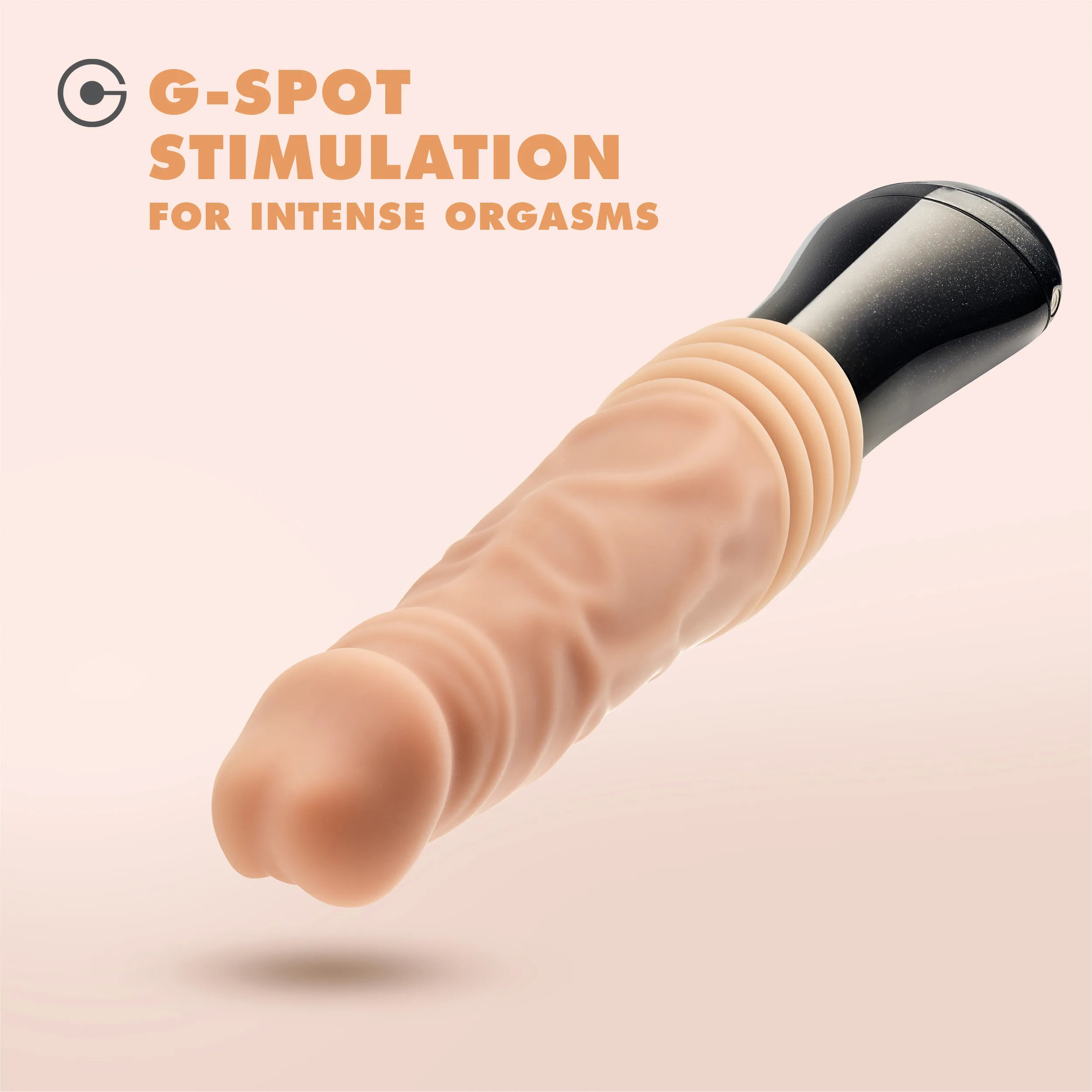 Dr. Skin Silicone - Dr. Knight - Thrusting Gyrating Vibrating Dildo - Beige Vibrators Blush
