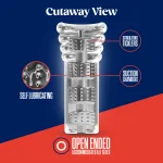 Rize - Luz - Glow in the Dark Self- Lubricating Stroker - Clear Strokers & Pumps Blush