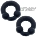 Ultraballs 2- Piece Cockring Set - Night Black BDSM & Kink Oxballs