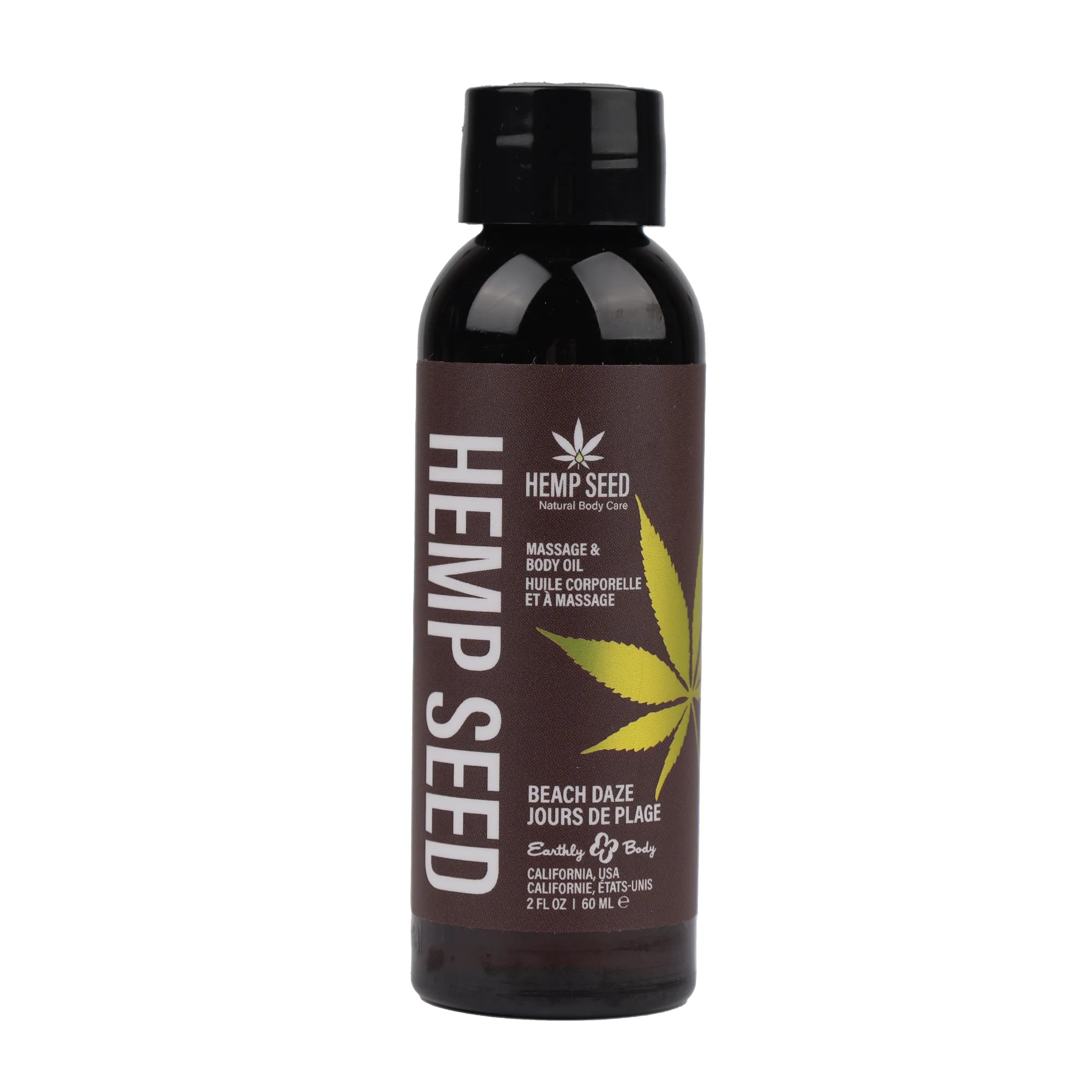 Hemp Seed Massage and Body Oil - Beach Daze 2 Fl. Oz/ 60ml Body & Beauty Earthly Body