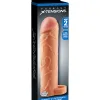 Fantasy X-Tension Perfect 2-Inch Extension With Ball Strap - Flesh Penis Extension & Sleeves | Non-Vibrating Pipedream