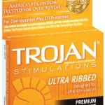 Trojan Stimulations Ultra Ribbed Lubricated Condoms - 3 Pack Lubes & Essentials Paradise Marketing