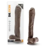 Dr. Skin Mr. Ed 13 Inch Dildo with Suction Cup - Chocolate Dildos Blush