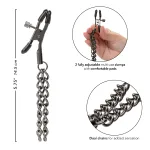 Euphoria Collection Chain Nipple Clamps - Black Nipple Stimulators | Nipple Clamps Non-Vibrating CalExotics