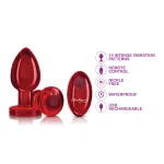 Vibrating Red Metal Remote Plug - Lg Anal Play Viben