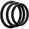 Optimale 3 C Ring Set - Thin - Black Enhancers Doc Johnson