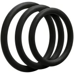 Optimale 3 C Ring Set - Thin - Black Enhancers Doc Johnson