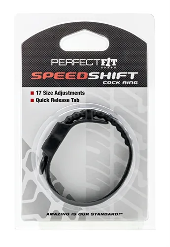 Speed Shift Erection Ring - Black Cockrings | Adjustable Perfect Fit
