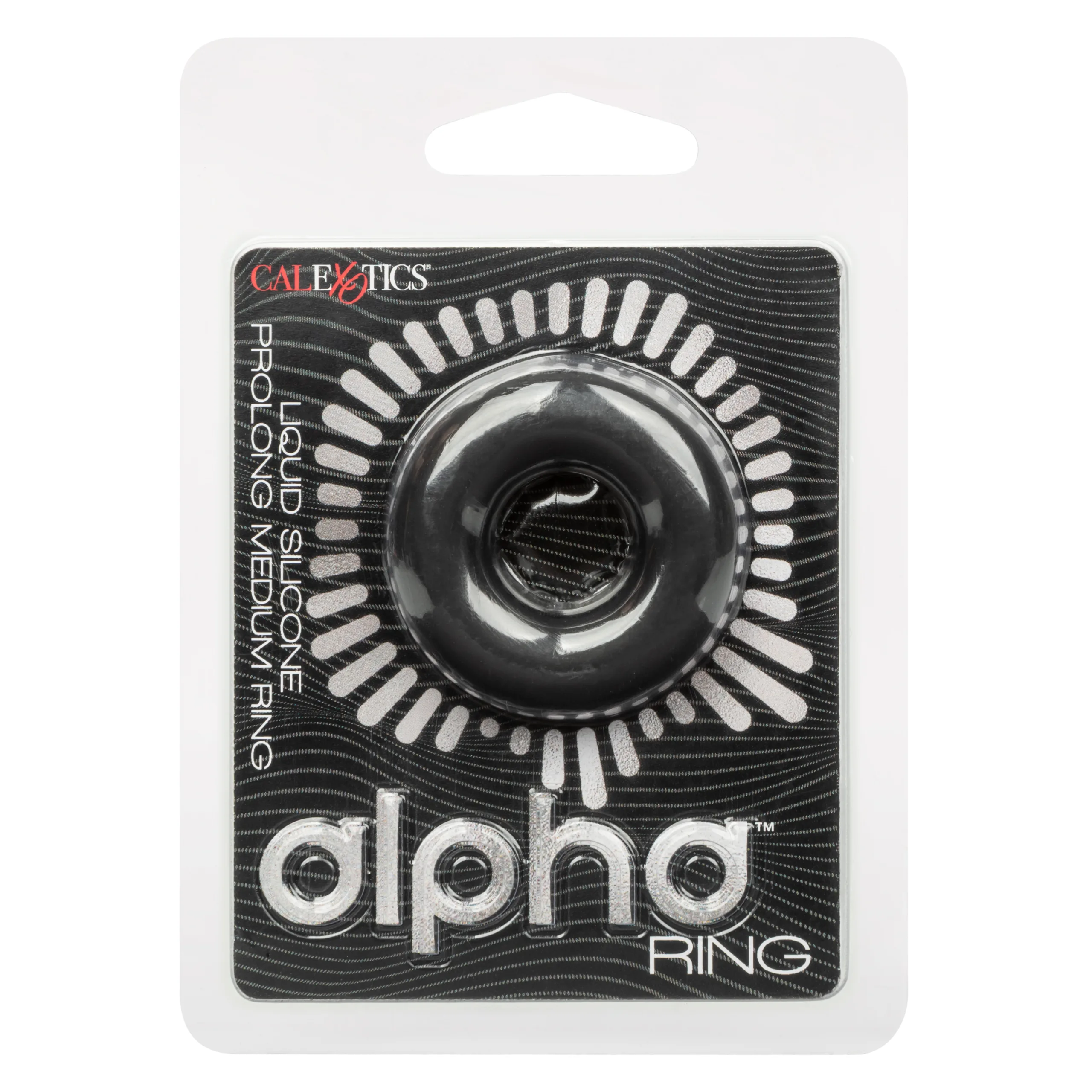 Alpha Liquid Silicone Prolong Medium Ring - Black Enhancers CalExotics