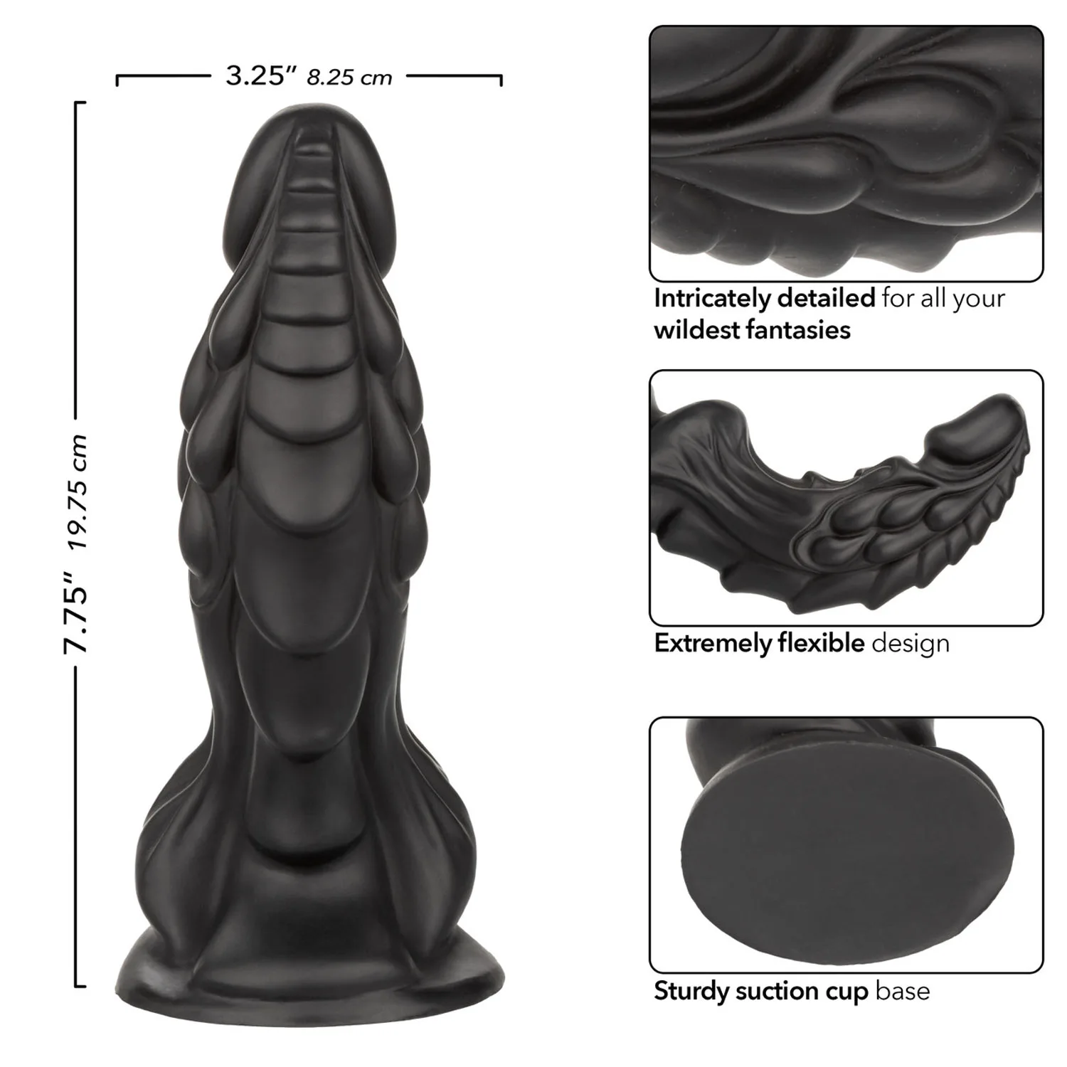 Monster Dong the Martian 7.75" - Black Dildos CalExotics