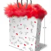 Stick Figures Gift Bag - Red Novelty Little Genie