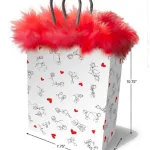 Stick Figures Gift Bag - Red Novelty Little Genie