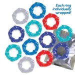 The 9's - Baller Dozen Beaded - 12 Pc Cock Ring Set Cockrings | Disposable Cockrings Icon Brands