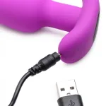 21x Silicone Butt Plug With Remote - Purple Anal Play XR Brands