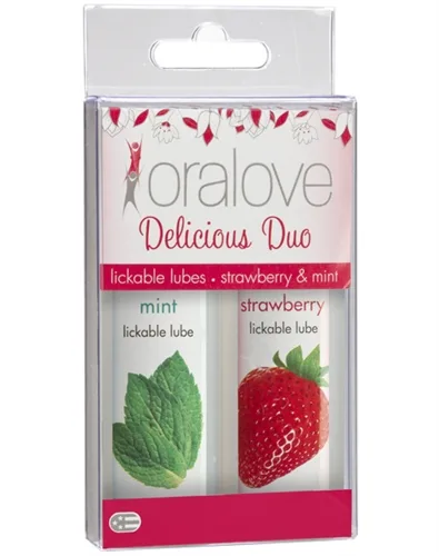 Oral Love Dynamic Duo - Strawberry and Mint Lubes & Essentials Doc Johnson