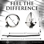 Tug Plus Plug Cock and Ball Ring With Anal Plug - Black Anal Play XR Brands