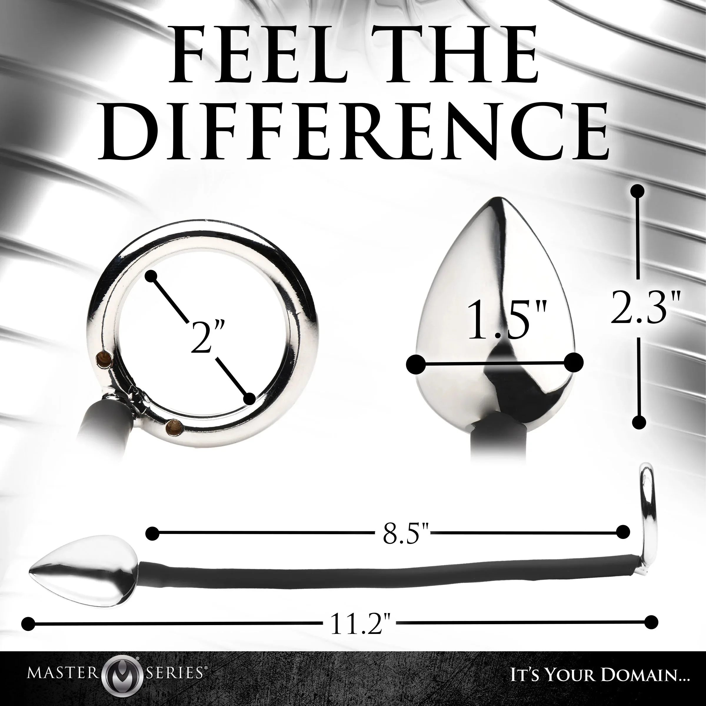 Tug Plus Plug Cock and Ball Ring With Anal Plug - Black Anal Play XR Brands