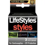 Lifestyles - Styles Sensitive 3 Pk Lubes & Essentials Paradise Marketing