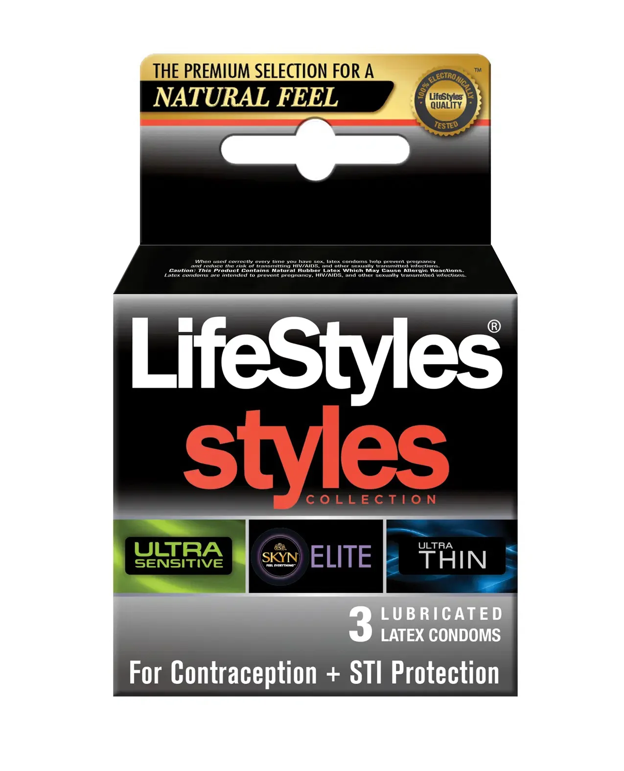 Lifestyles - Styles Sensitive 3 Pk Lubes & Essentials Paradise Marketing